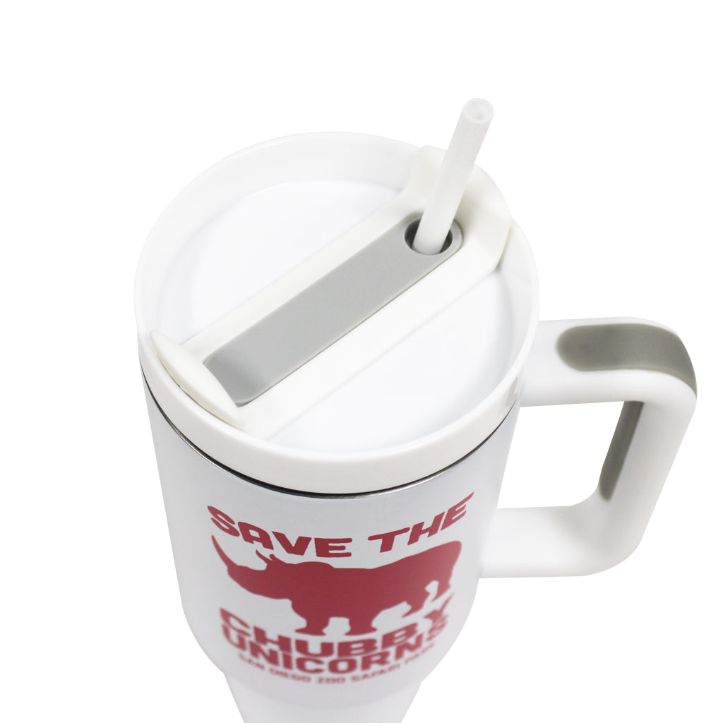 Save the Chubby Unicorns Handle Tumbler