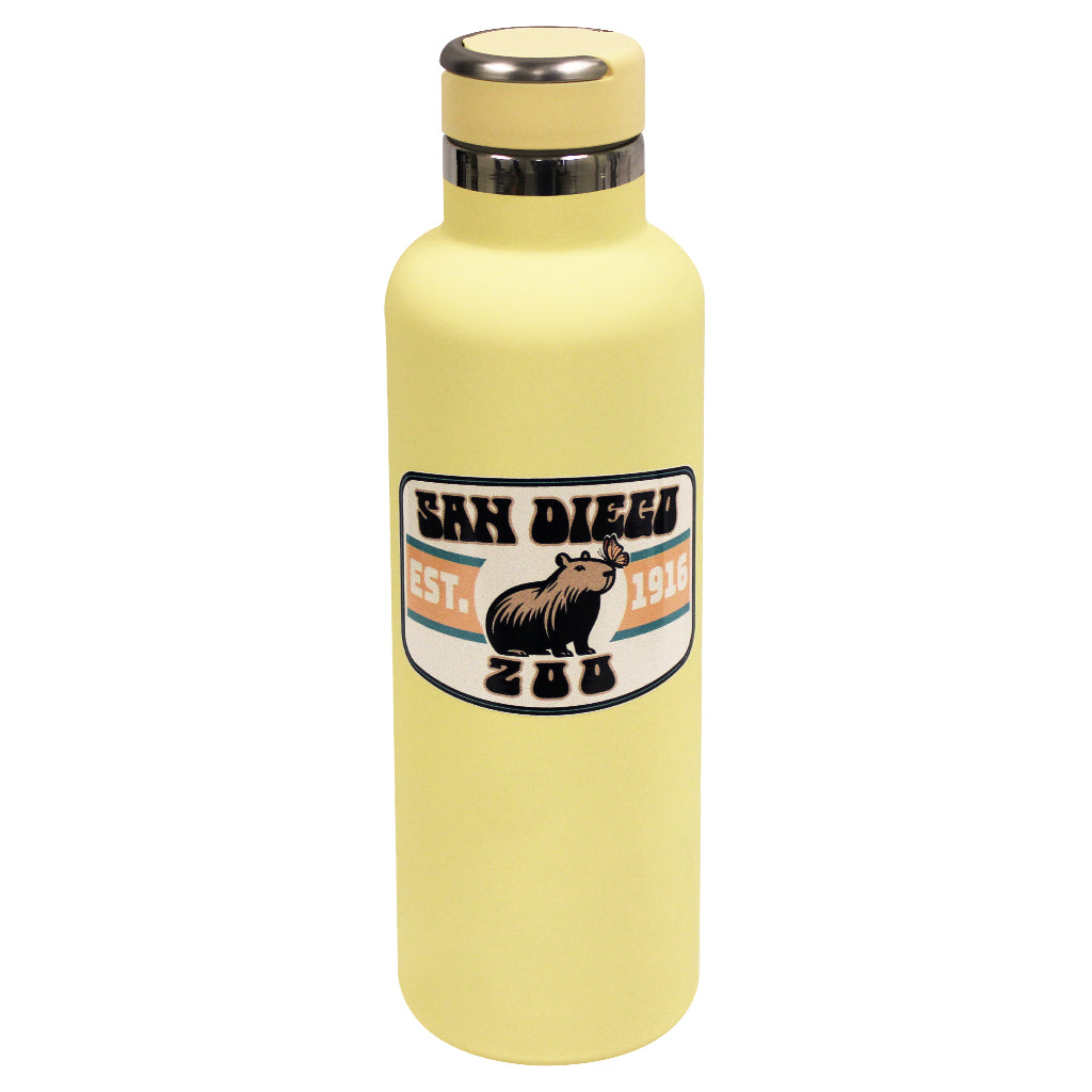 RETRO CAPYBARA 1916 MATTE LEMON YELLOW 24OZ WATERBOTTLE