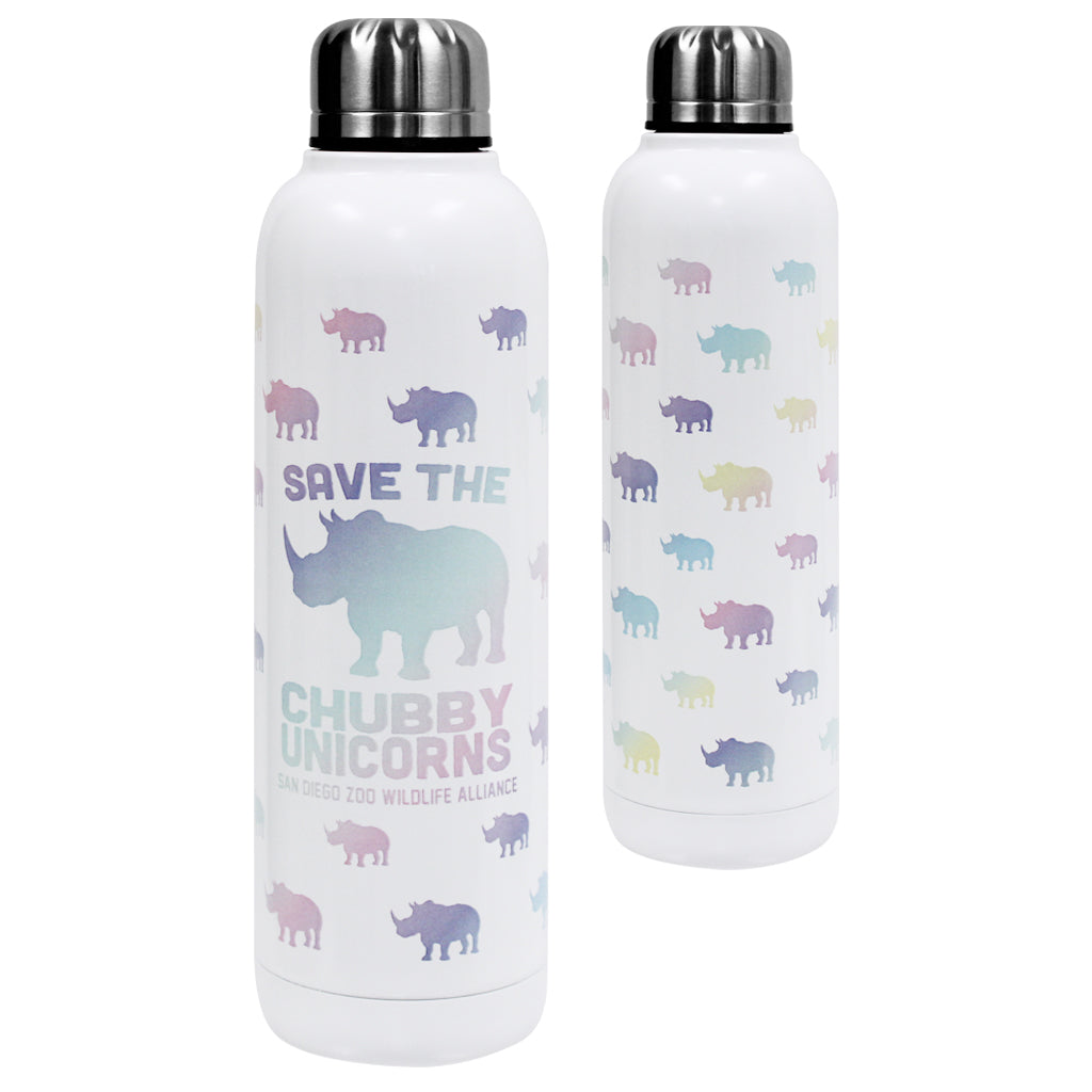 Save The Chubby Unicorns Water Bottle - Multi Print