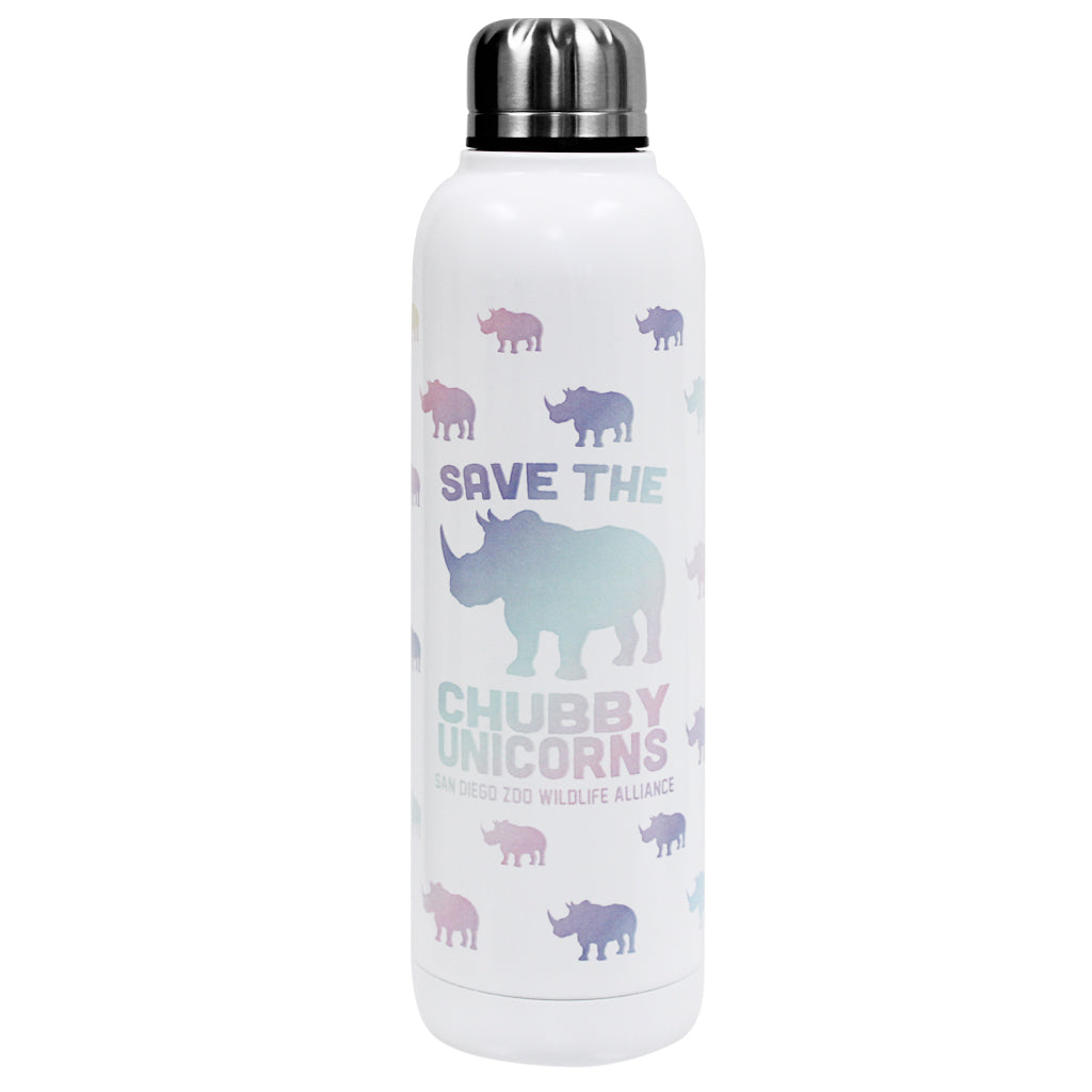 Save The Chubby Unicorns Water Bottle - Multi Print