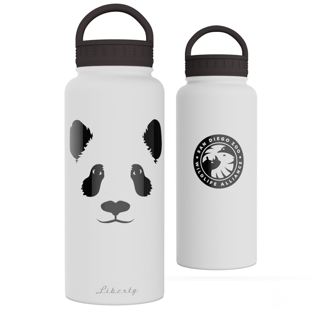 GIANT PANDA FACE 32OZ WATER BOTTLE WITH  CARRY HANDLE LID SDZWA