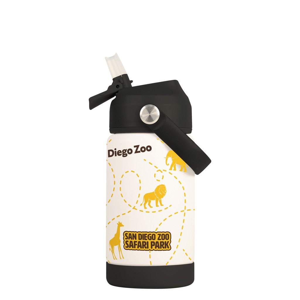 SAN DIEGO ZOO SAFARI PARK AND PADRES COLLABORATION KIDS 12 OZ WATER BOTTLE