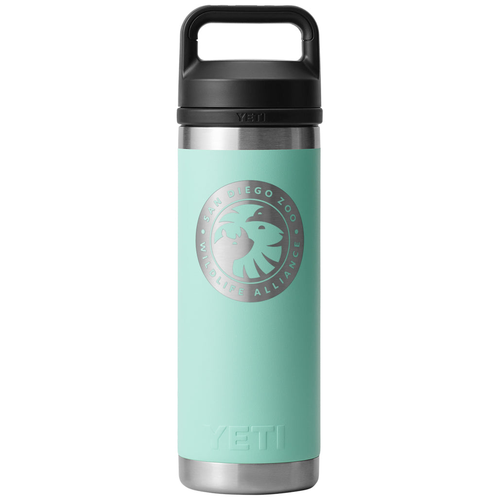 YETI 16 OZ RAMBLER SEAFOAM GREEN CHUG CAP SDZWA LOGO