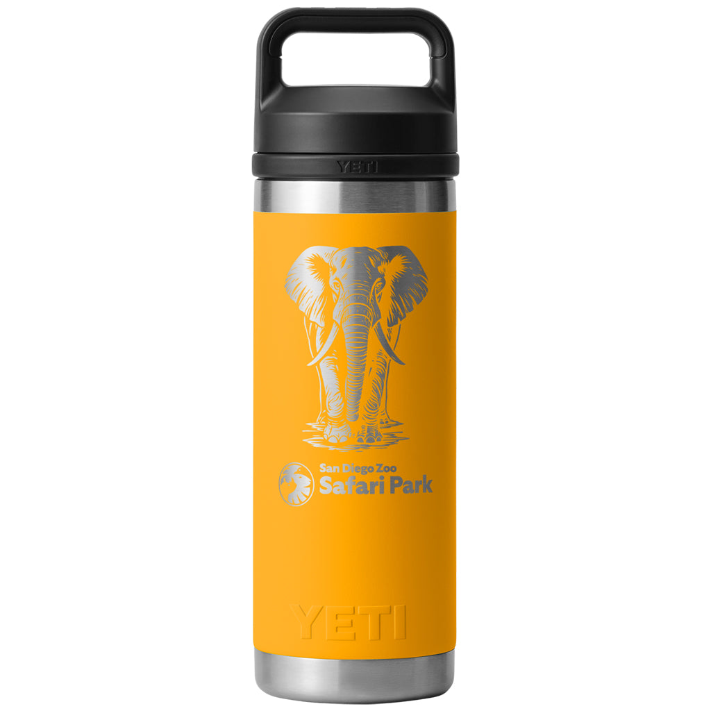 BEEKEEPER YELLOW ETCHED AFRICAN ELEPHANT 16OZ YETI WITH CHUG CAP