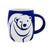 COFFEE MUG BLUE POLAR BEAR ETCHED COBALT 