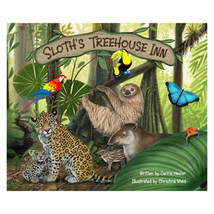 KIDS BOOK SLOTHS TREEHOUSE INN JAGUAR TAPIR HARD COVER