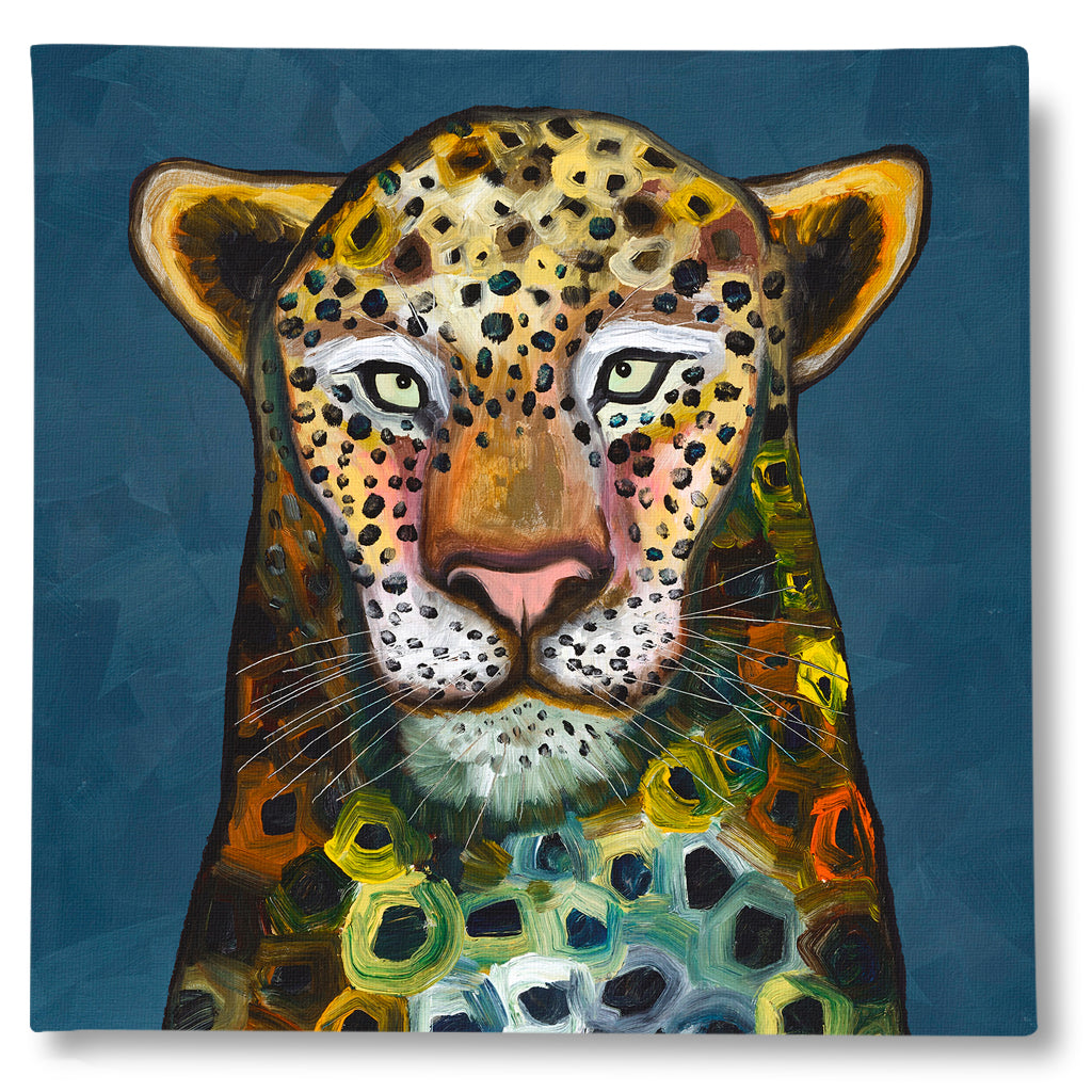 WILD LEOPARD GICLEE CANVAS PRINT ELI HALPIN 