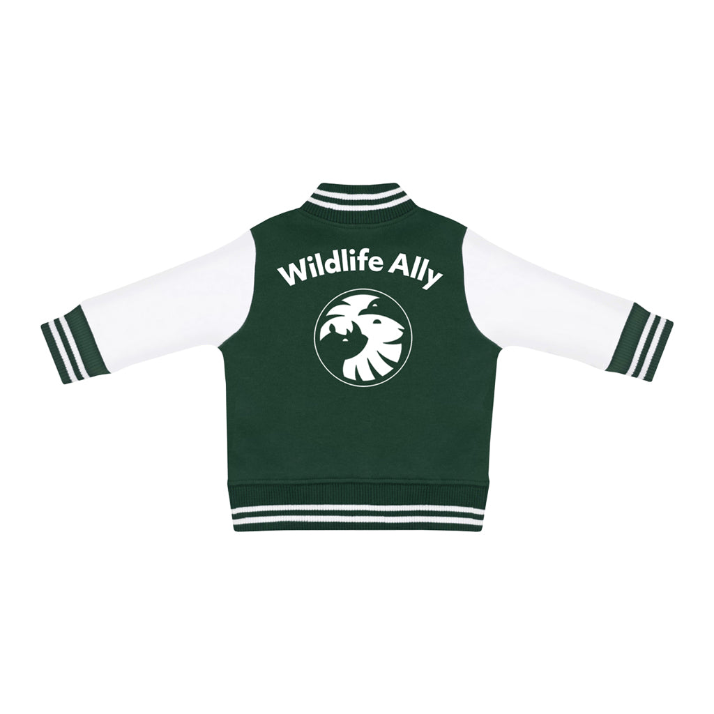 Wildlife Ally Toddler Varsity Jacket - Green