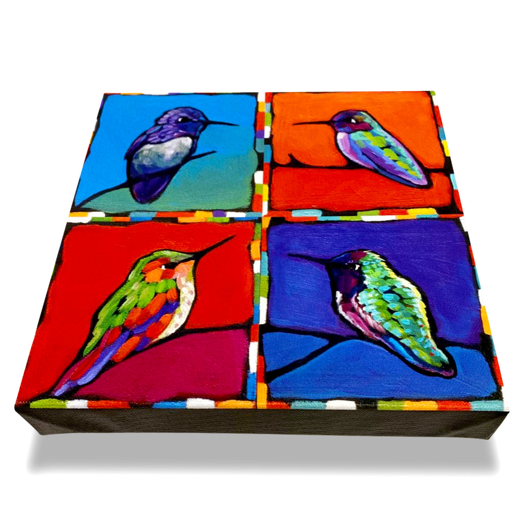 Hummingbird Giclée Canvas Print - 8x8