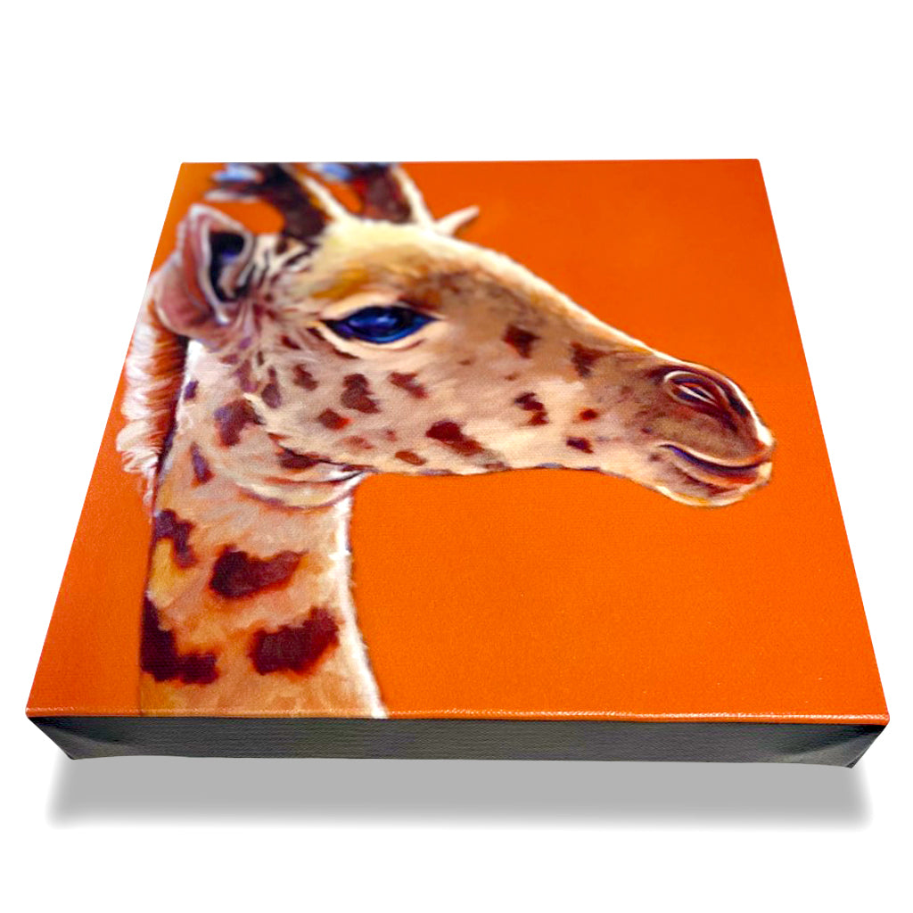 Giraffe Giclée Canvas Print - 8x8