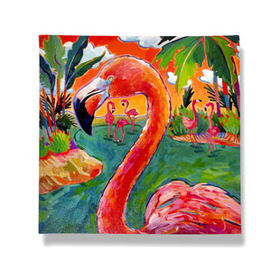CANVAS GICLEE MARNA SCHINDLER FLAMINGO FLAMINGOS