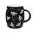 COFFEE MUG BLACK ETCHED BEE BEES BUZZ 