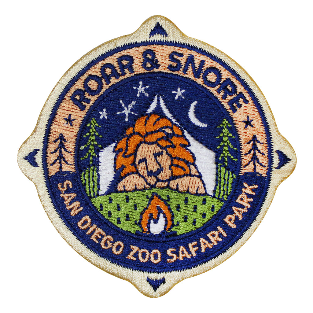 San Diego Zoo Safari Park Roar & Snore Souvenir Patch - ShopZoo