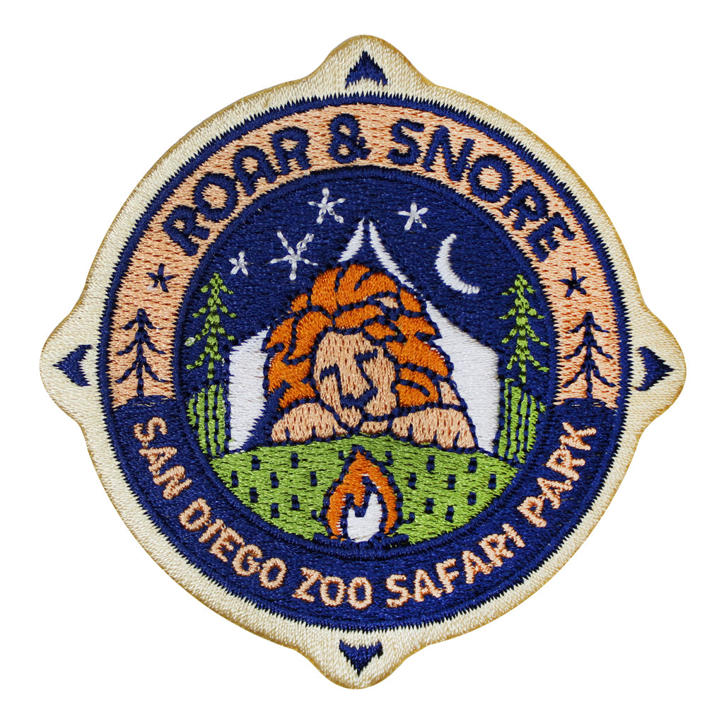 San Diego Zoo Safari Park Roar & Snore Souvenir Patch