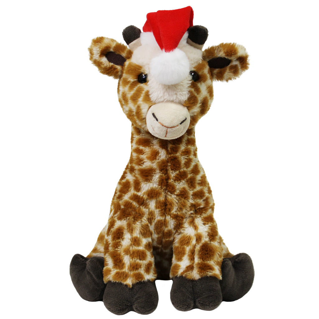Santa Hat Giraffe Plush
