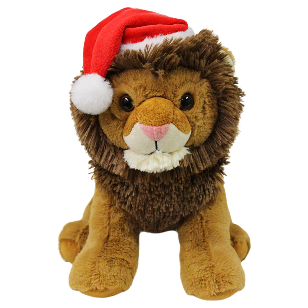 Santa Hat Lion Plush