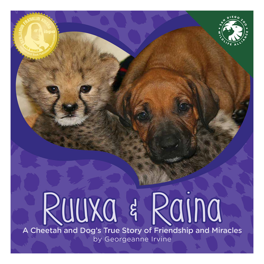KIDS CHILDRENS BOOK RUUXA & RAINA HOPE AND INSPIRATION HARD COVER CHEETAH DOG