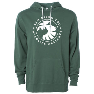GREEN PULLOVER HOODED SWEATSHIRT POCKET SDZWA