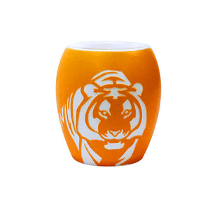 Tiger Matte Orange Etched Shot Glass