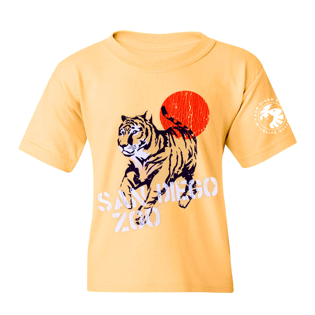 Men's Tiger Stripe T-shirt, Animal Fur Pattern Shirt, Wildlife Short Sleeve  Tshirt