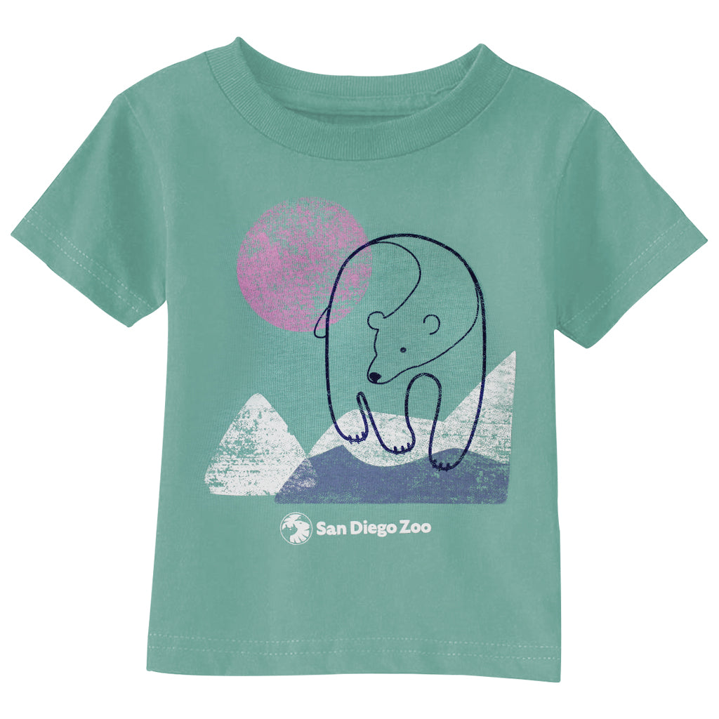 MuzeMerch - Kids Polar Bear Baseball T-shirt - Oregon Zoo