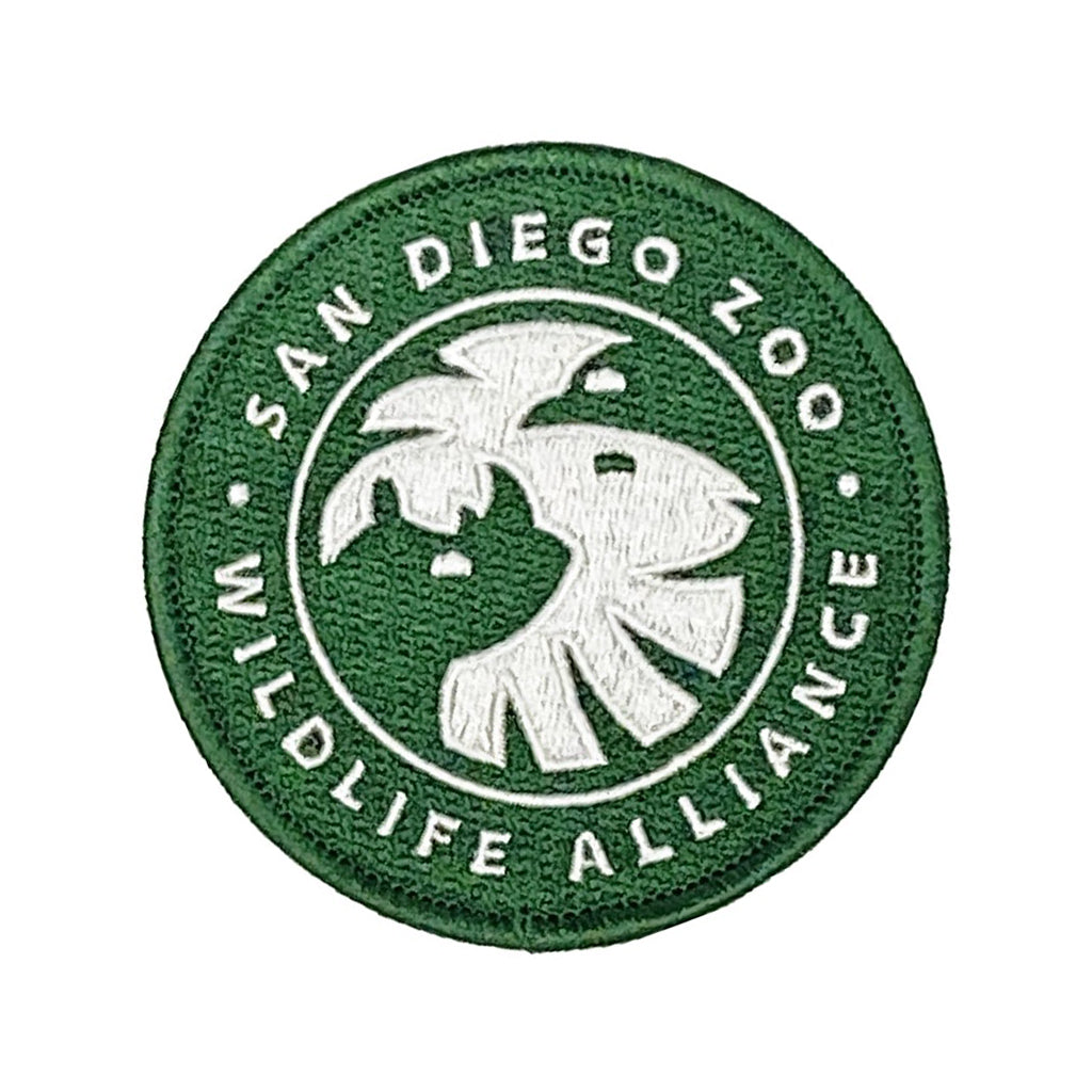 GREEN WHITE PATCH SAN DIEGO ZOO WILDLIFE ALLIANCE LOGO